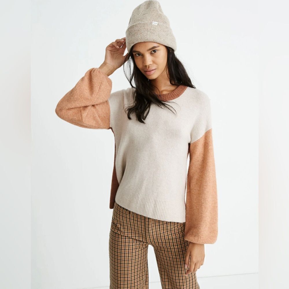 Colorblock Payton Pullover Sweater in Coziest Yarn | XS